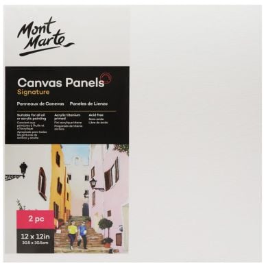 Mont Marte Canvas Panels Signature 2pc 12x12 inches CMPL3030