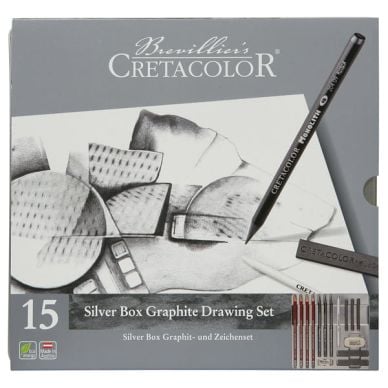 Cretacolor SILVER BOX graphite drawing set 15pcs