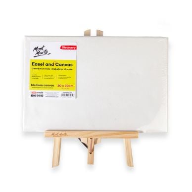 Mont Marte Easel With Canvas  20 x 30cm (7.9in x 11.9in)