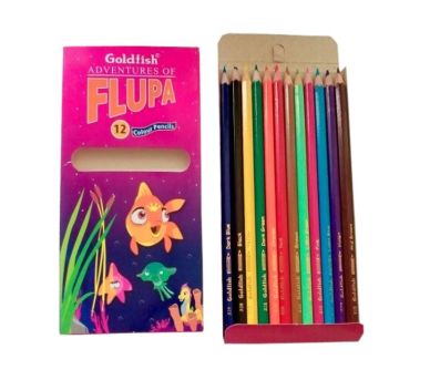 Gold Fish Color Pencils Set Of 12 Full Size 