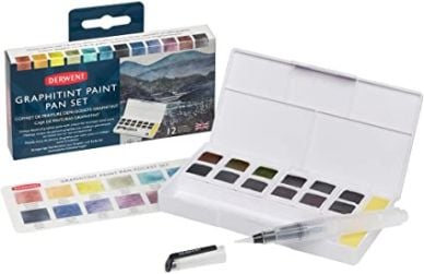 Derwent Graphitint Paint Palette 12 Colours 2305790