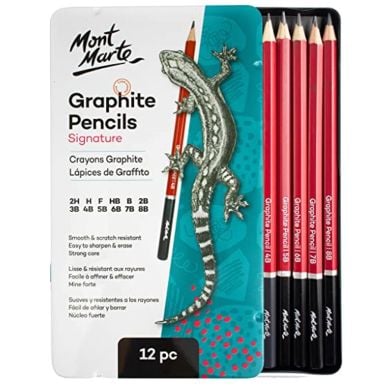 Mont Marte Graphite Pencils 12pcs