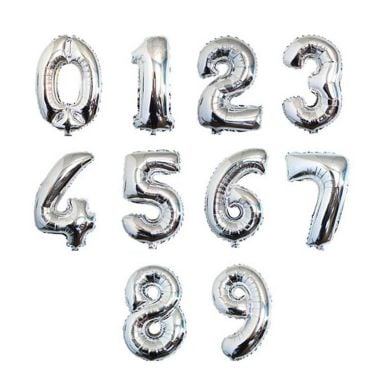 Foil Balloons Silver 0 9 16Inches