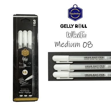 Keep Smiling Highlight Gel Pens 0.8mm Set Of 3pcs