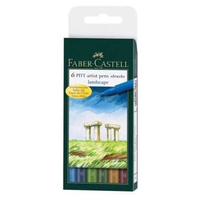 Faber Castell Pitt Artist Pen Landscape set of 6