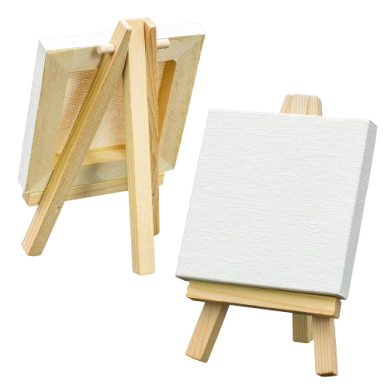 Keep Smiling Mini Display Easel With Canvas 8x8 CM