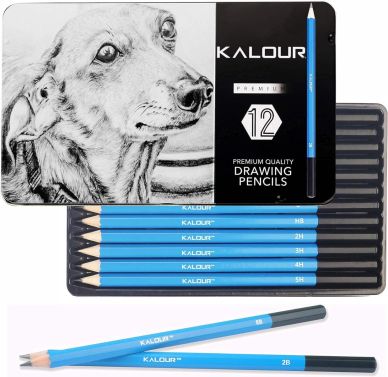 KALOUR Professional Sketching Drawing Pencils Set of 12