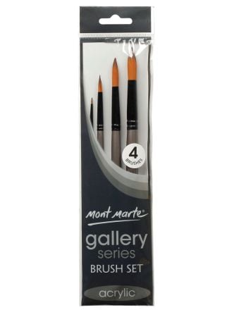MontMarte Gallery Series Round Brushes Set Of 4Pcs