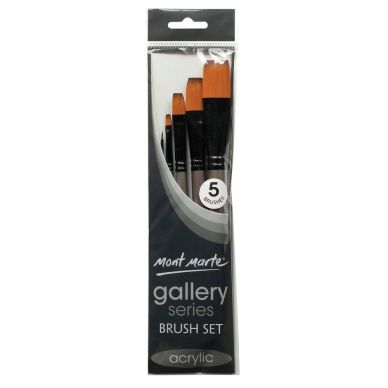 MontMarte Gallery Series Flat & Round Brushes Set Of 5Pcs