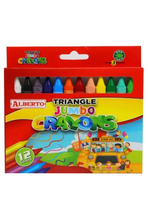 Alberto Triangle Jumbo Crayons 12 