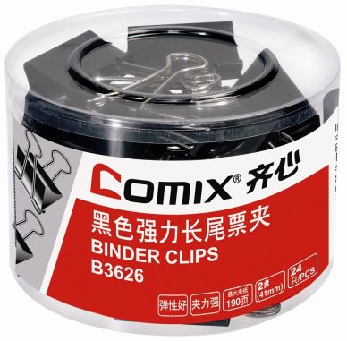 Comix Binder Clips 41mm 24pcs B3626