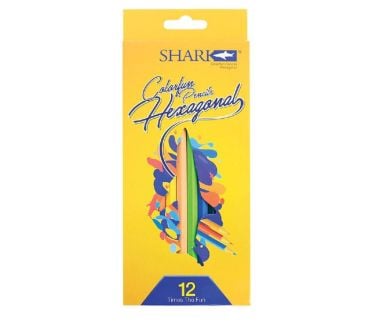 Shark Triangular Color Pencils set of 12 pieces