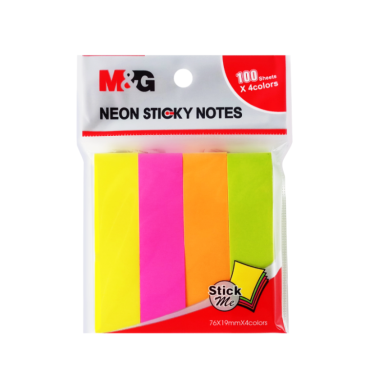 M&G Neon Sticky Notes 100 Sheets 76 X 19 mm