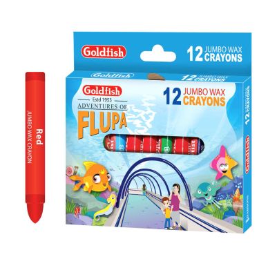 Goldfish Jumbo Wax Crayons Pack Of 12 Colors