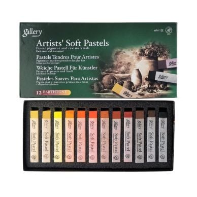 Mungyo Gallery Artists Soft Pastel Set Earth Tones 12 pieces
