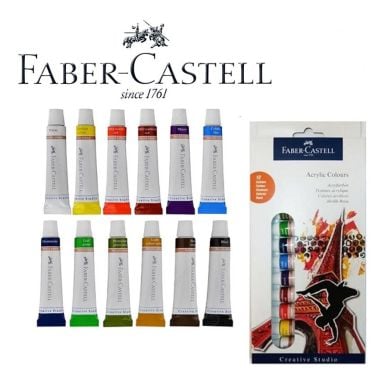 Faber Castell Acrylic Paint Tubes 12 pieces