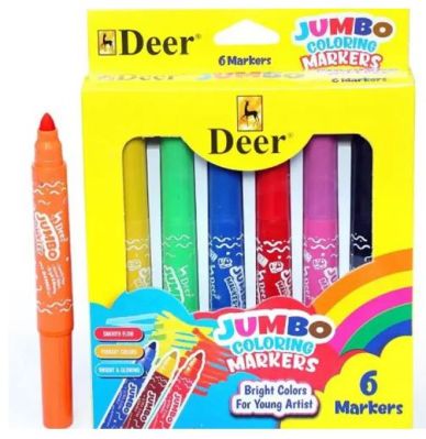 Deer Jumbo Coloring Marker 6 Color