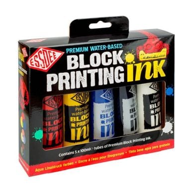 ESSDEE PRIMARY COLOURS BLOCK PRINTING INK SET 5x100ml