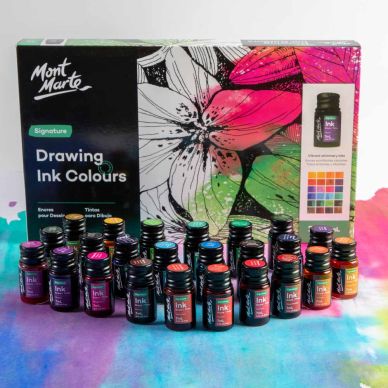Mont Marte Drawing Ink Colours Signature 24pc x 7ml PMNK0005