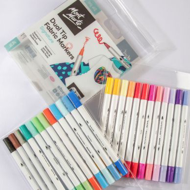 Mont Marte Dual Tip Fabric Markers Signature