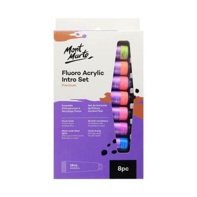 Fluoro Acrylic Paint Intro Set 8pcx18ml PMFL8181