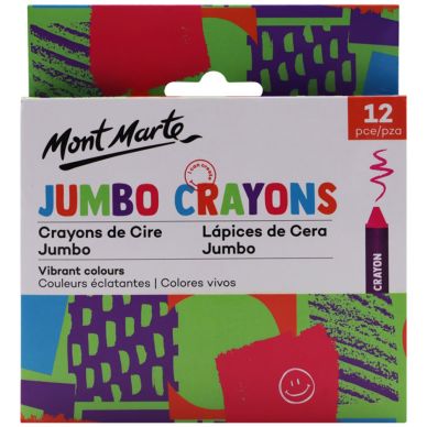 Mont Marte Jumbo Crayons 12pcs