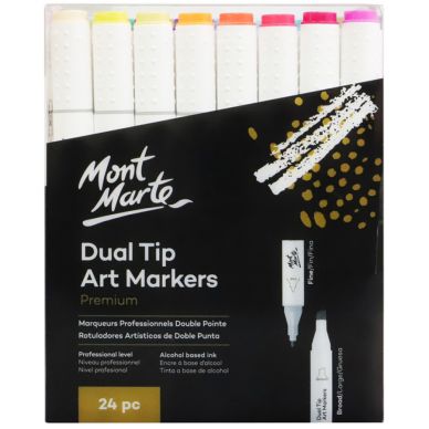 Mont Marte Dual Tip Alcohol Art Markers 24pcs