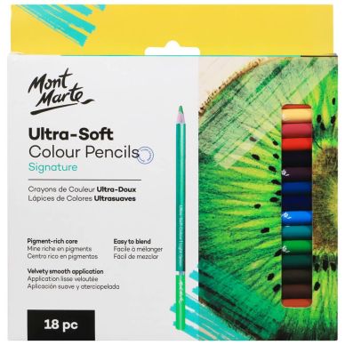 Mont Marte Ultra-Soft Colour Pencils Signature 18pc