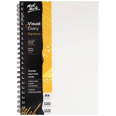 Mont Marte Visual Diary Paper Cover 110gsm A4 120 Page