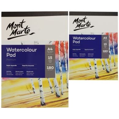 Mont Marte Watercolour Pad German Paper 180gsm 15 Sheet