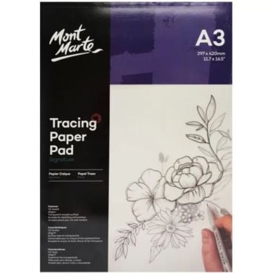 Mont Marte Tracing Paper Pad 60gsm A3 40 Sheets
