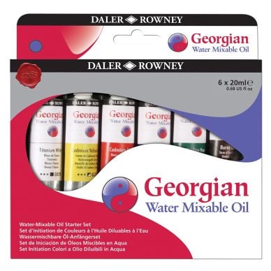Daler Rowney Georgian Water Mixable Oil Paints Set Of 6 – 20ml Tubes