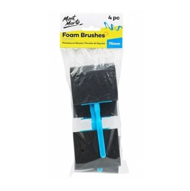 Mont Marte 75mm Foam Brushes Discovery 4pc MACR0023