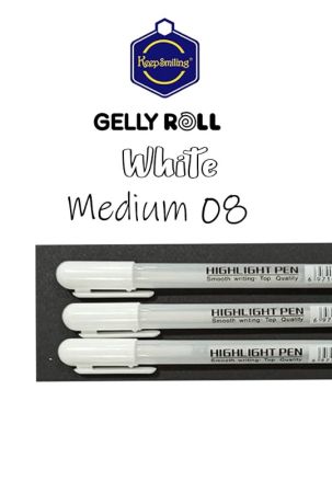 Keep Smiling White Highlight Gel Pen 0.8mm 1 pc