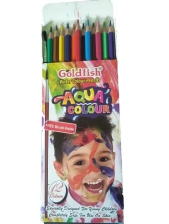 Goldfish Aqua Water Color Pencils Set Of 12 Pencils